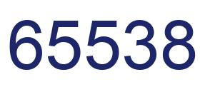 Number 65538 blue image