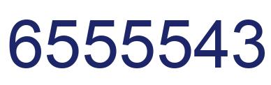 Number 6555543 blue image