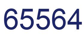 Number 65564 blue image