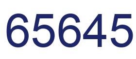 Number 65645 blue image