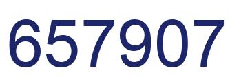 Número 657907 imagen azul