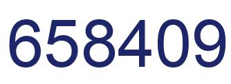 Number 658409 blue image