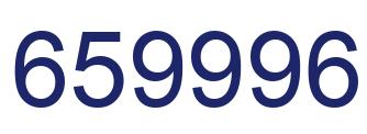 Number 659996 blue image
