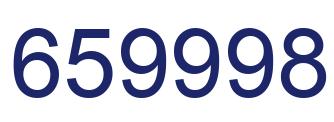 Number 659998 blue image