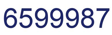 Number 6599987 blue image