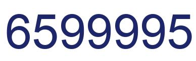 Número 6599995 imagen azul