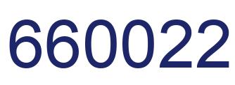 Number 660022 blue image