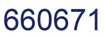 Number 660671 blue image