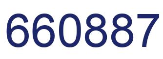 Number 660887 blue image