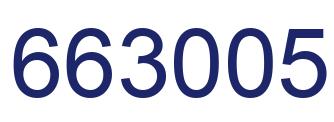 Number 663005 blue image