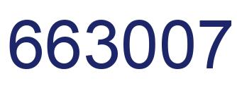 Number 663007 blue image