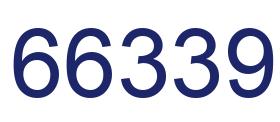 Number 66339 blue image