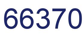 Number 66370 blue image