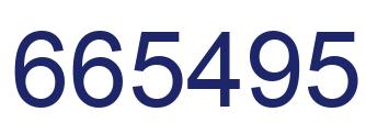 Number 665495 blue image