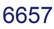Number 6657 blue image