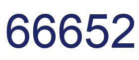 Zahl 66652 blau bild