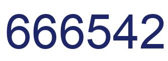 Number 666542 blue image