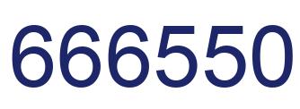 Number 666550 blue image