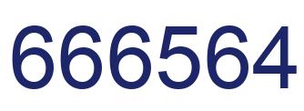 Number 666564 blue image