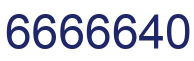 Número 6666640 imagen azul