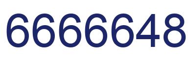 Number 6666648 blue image