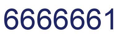 Número 6666661 imagen azul