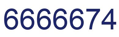 Número 6666674 imagen azul