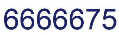 Número 6666675 imagen azul