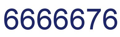 Número 6666676 imagen azul
