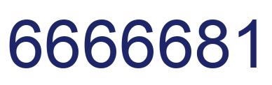 Number 6666681 blue image