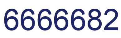 Number 6666682 blue image