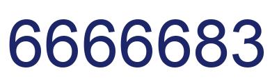 Number 6666683 blue image