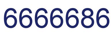 Número 6666686 imagen azul