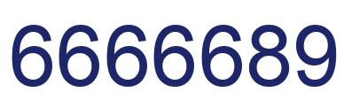 Number 6666689 blue image