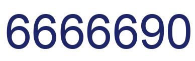 Number 6666690 blue image