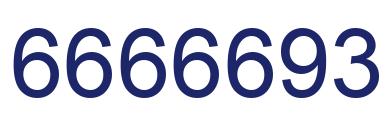 Number 6666693 blue image