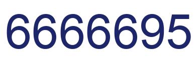 Number 6666695 blue image