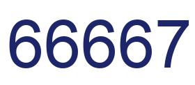 Número 66667 imagen azul