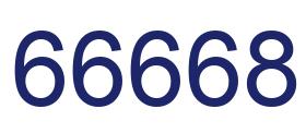 Número 66668 imagen azul