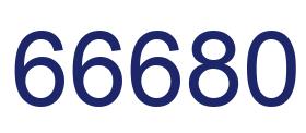 Número 66680 imagen azul