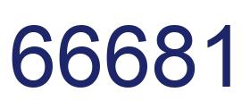 Número 66681 imagen azul