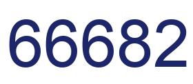 Zahl 66682 blau bild