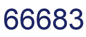 Número 66683 imagen azul
