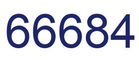 Número 66684 imagen azul