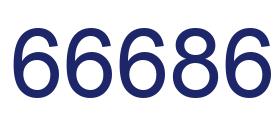 Número 66686 imagen azul
