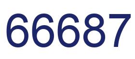 Number 66687 blue image