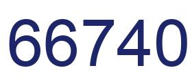 Número 66740 imagen azul