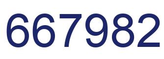 Number 667982 blue image