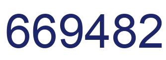 Number 669482 blue image