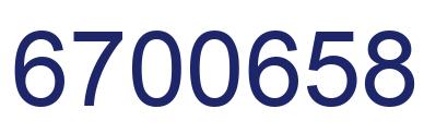 Number 6700658 blue image